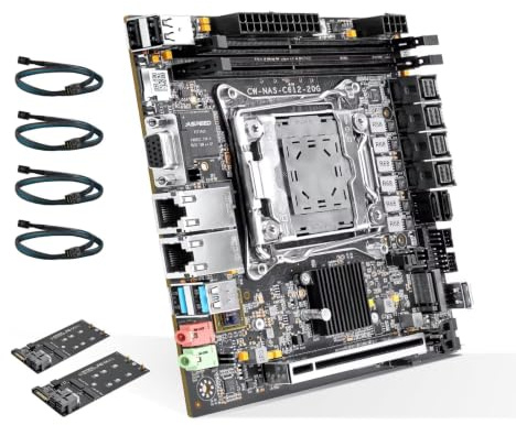 C612 Mini ITX NAS Motherboard for Xeon E5 V3/V4, Dual 10GbE X550 LAN, 2x ECC DDR4 Up to 128GB, Support 2 SATA 3.0 and 6 NVMe, PCIe Bifurcation x16, Compatible with TrueNAS Unraid Proxmox