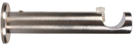 Gardinenstangen Wandhalter offen für 16 mm Durchmesser Farbe Edelstahl - Wandabstand 7,5 cm