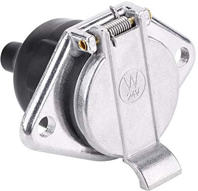 Conector De Remolque Universal 7 Pines 24V Enchufe para Cableado De 7 Compatible con Semirremolques Y Vehículos Comerciales Socket Adaptador De Conexión Resistente Y Duradero