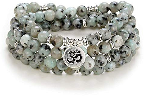 Yoga Symbol 8mm Mala Beads Armband 108 Andligt Halsband Meditation Tillbehör Smycken för kvinnor Män Presenter