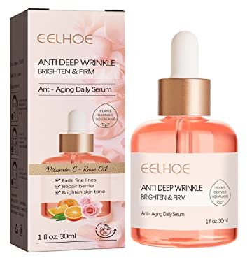 Rose Essential Oil, Facial Oil to Visibly Firm, Hydrate and Reveal Radiant Skin,Squalane + Vitamin C Rose Oil