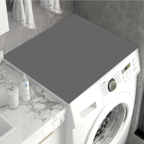 Highdi Housse de Protection pour Machine à Laver Top, Coussin de Machine à Laver Antidérapant Housse de Machine à Laver pour Machine à Laver Ou Sèche-Linge (30 * 40cm,Gris foncé)