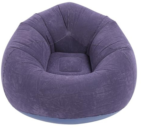 Gsycle Aufblasbarer Lounge-Sessel, beflockte aufblasbare Sitzsäcke, aufblasbare Stühle, Campingstühle, aufblasbares Lazy Sofa für Wohnzimmer, Schlafzimmer, Balkon (Dunkelblau)