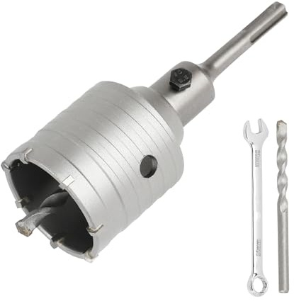 SUQIN Sierra Corona Perforadora Hormigon Ø 55 mm+110mm SDS Plus Adaptador Corona Perforadora Hueca,Corona Hormigon Para El Montaje De Tomas De Corriente Empotradas En Hormigón Paredes De Ladrillo