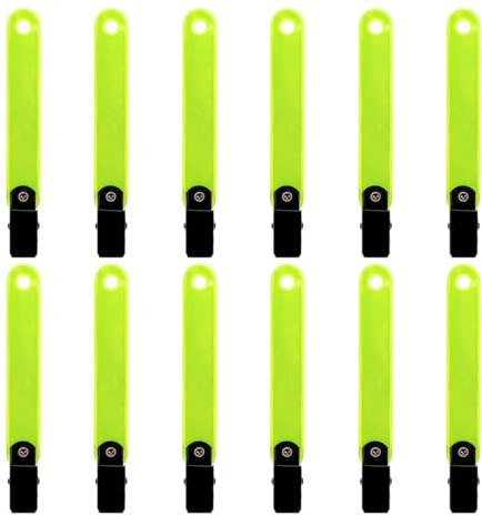 Trail Markers For Trees – PVC Markierungsband, Reflektor Reißnägel, Signalband | 12 Stück Wetterfestes Leuchtband Mit Hoher Sichtbarkeit, Outdoor Pfadfinderband Mit Reflexion Für Jagd Waldwanderung