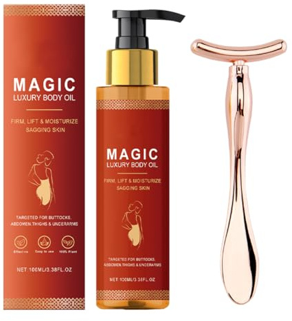 Huile raffermissante corps，Magic-Huile pour Le Corps,Magic Luxury Body Murning Huile,d'ingrédients naturels,Huile Corporelle Raffermissante pour la peau, pour Peaux Fines Ridules y Sèches, Raffermit