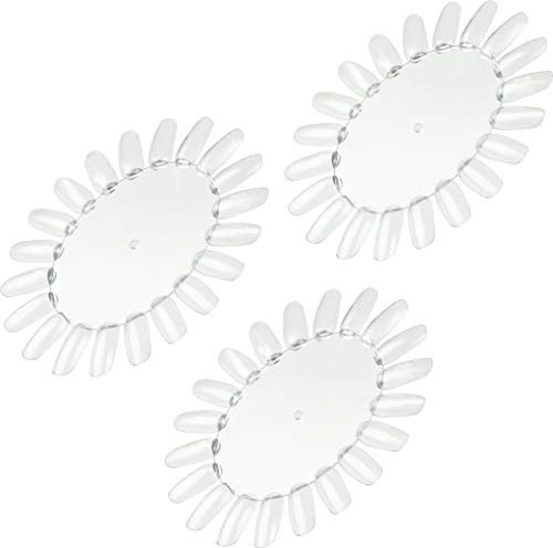 NAILFUN 3 Présentoirs Transparents avec 20 Ongles