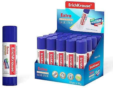 20 – Pegamento Erich Krause – sin disolventes, incolora Paquete., 20 x 15 gr.