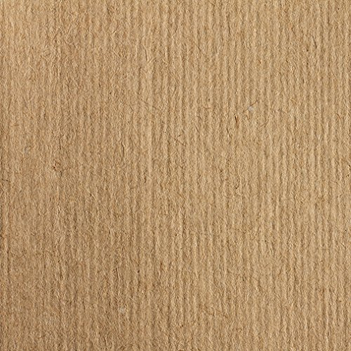 Clairefontaine - Ref 396002C - Kraftpapper (25 ark) - 50 x 50 cm storlek - naturbrun, slät sida och ribbad sida, 90 gsm papper, syrafri, pH-neutral