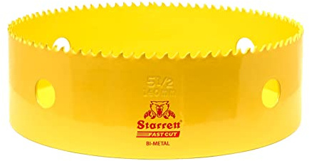Starrett HSS Bi-Metall-Lochsäge - FCH0512 schnell geschnittene extra Kobalt-Lochsäge - für rostfreies Blech Holz Kunststoff verschiedene Materialien - 140mm