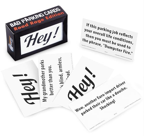 Super Hilarious, Crude Bad Parking Cards 50 Pack. Prank Idiot Parkers and Get the Satisfaction of Revenge With Funny NSFW Novelty Notices. Gag Note Cards Make Great Xmas Stocking Stuffers for Ages 18+