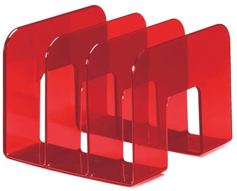 Durable Katalogsammler Trend, Stehsammler für Zeitschriften und Prospekte, 2 Stück, rot transparent, 1701395003