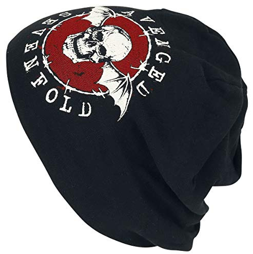 Avenged Sevenfold Beanie Hat Distressed Bat Band Logo Official Black Unisex One Size