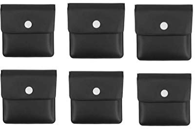Taschenaschenbecher,Taschenascher Portatif 6 Pack Réutilisables Aschentasche PVC Portable Mini Irre Tasche Sans Odeur Schwarz 8.5 * 7.5CM