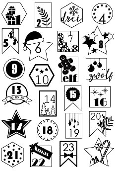 VBS Silikonstempel Adventszahlen