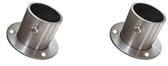 Flansch geschliffen aus Edelstahl Flanschverbindung Wandanker Wandflansch (25mm) 2 Stück