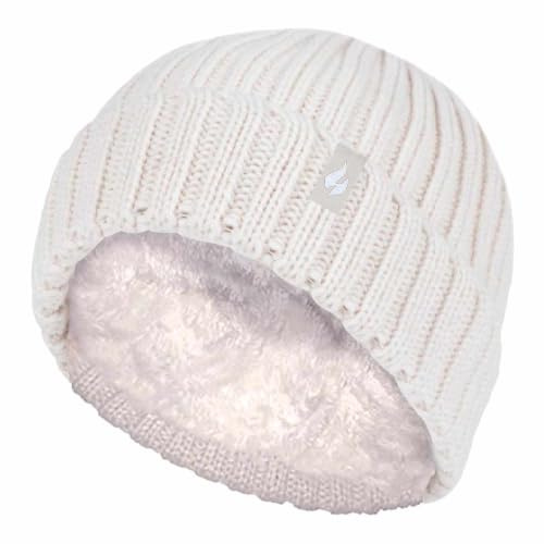 HEAT HOLDERS - Girls Thick Chunky Ribbed Beanie Hat for Winter