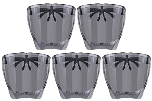 Gesichtsvisier Gesichtschutz Damen Herren Transparent Schutzvisier - Colorful Kunststoff Gesichtsschutzschild Kunststoff Visier Gesichtsschutz Spritzschutz Mund Nase Auge Anti Saliva (5PCS)