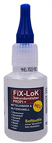 Reuschenbach Sekundenkleber FiX-LoK PROFI+ 50 g Cyanacrylat Superkleber Industriekleber