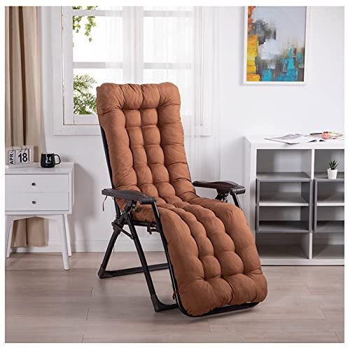 PIPOEI Deckchair Auflage 170x53x8 cm, Polster für Sonnenliege Liegestuhl Auflage für Gartenliegen, Reisen, Urlaub, Innen, Außen, Bequeme Polsterauflage für Sonnenliege(Color:Hellbraun)