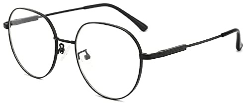LANLANG lesebrille für damen mit Flex Memory Titanium,Blaulichtfilter brille,lesehilfe,Anti blaue,Niedlich,runden,hohe Auflösung hohe Transparenz