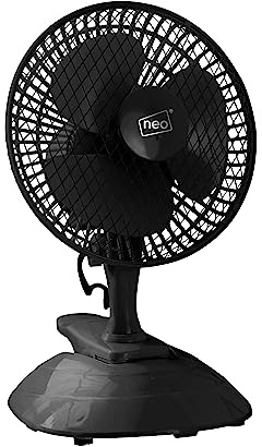Neo Mini Clip Base Mount Scrivania 2 Velocità 360 Regolabile Portatile di Raffreddamento Desktop Camera Da Letto Carrozzina Ventilatore Tapis roulant (nero)