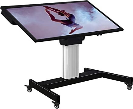 GGZONE Mobile TV Cart With Wheels, Rolling TV Stand For 32-60 Inch Lcd Led Flat/Curved Panel Screen TVs, Left And Right Hole Spacing Can Be Adjusted beautiful scenery