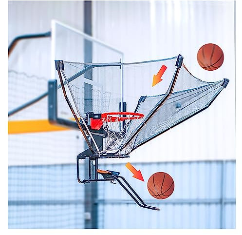 180 ° drehbarer Basketballball-Returner, Basketballkorb-Rebounder-Netz, trichterförmiger Schießübungs-Return-Aufsatz, für das Basketballtraining