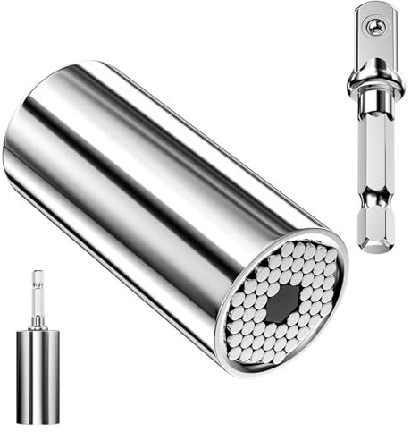Rseuphiee Universal Steckschlüssel, Universalschlüssel (7mm - 19mm, 1/4- 3/4), Multifunktions Universal Socket Tool, Handwerkzeuge und Wartungswerkzeuge, leicht zu lösende Muttern und Haken