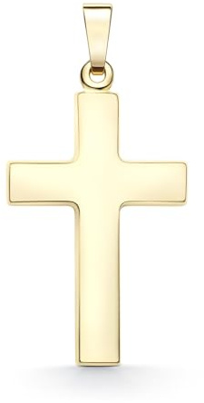 EDELIND Kreuz Anhänger Gold 333/8 Karat Echtgold Goldanhänger Goldkreuz für Damen, Herren, Kinder Kettenanhänger Gelbgold mit Schmuck Geschenkbox