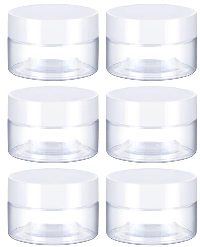 Gjinxi Contenants cosmétiques avec couvercles - 30 ml - Transparents - Pour crème - Petits pots de voyage pour articles de toilette, échantillons de crème - Boîtes en plastique pour lotions, masques,