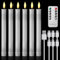EXTSUD - Juego de 6 velas largas LED sin llama, con mando a distancia, velas de ventana LED recargables 22 cm, color blanco, decoración para Navidad, boda, fiestas, banquetes