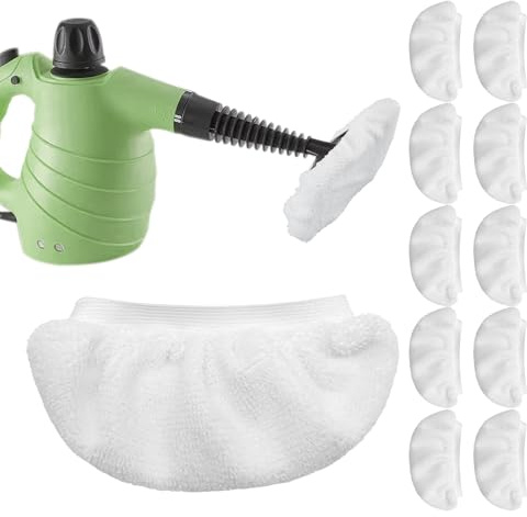 Confezione da 10 panni universali per scopa a vapore, per pulitore a vapore portatile, panni in microfibra riutilizzabili e lavabili, panni in microfibra (10)