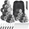 Qinzave 56 Stücke Lockenwickler Groß Locken mit Aufbewahrungstasche 5 Größe 55mm 48mm 40mm 32mm 25mm Jumbo Lockenwickler mit Klammern Selbsthaftend Lockenwickler für Lange Mittlere Kleine Haar