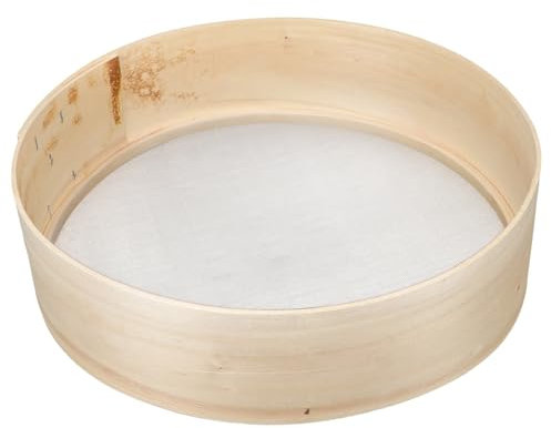 Zerodeko Haushaltsmehlsieb Holz Feinmaschiges Sieb Multifunktional Zum Backen Kompakt Tragbar