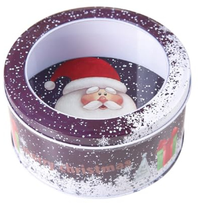 Homoyoyo Große Keksdose Weihnachten Aus Metall - 5L - in Mit Weihnachtsmann Ideale Aufbewahrung Für Kekse Und Süßigkeiten Perfekt Für Die Festliche Jahreszeit 2 Stück