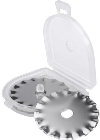 Mesee 5Pcs Pinking Rotary Cutter Blades 28mm Wave Rotary Blade Set Decorative Edge Blades Replacement Refill Quilting Cutting Tool Accessories for Sewing Fabric Leather Paper Arts Crafts
