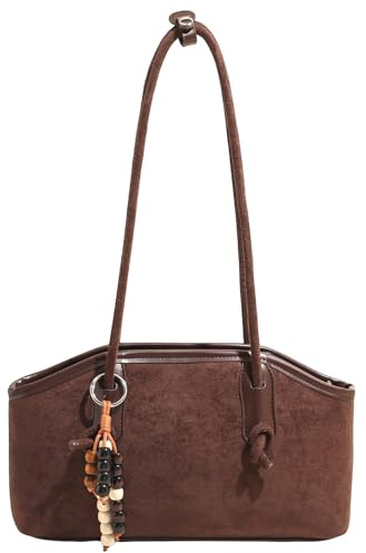 unisoul Handtasche Damen Klein Umhängetasche Schultertasche Clutch Wildleder Tasche Damen y2k Bag Vintage für Frauen Dating Reisen Party Einkaufe