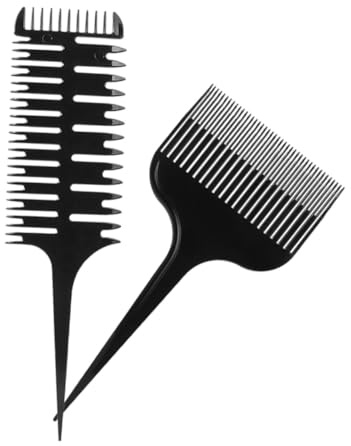 OUNONA Set De 2 Peines Multifuncionales Para Teñir y Separar El Cabello, Profesionales, Resistentes y Precisos, Para Barberos y Estilistas, Uso Salón y Doméstico