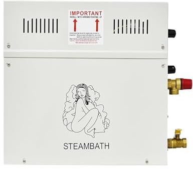 Sauna vapeur Générateur de vapeur 3 kW/4,5 kW for douche, sauna, bain et spa, avec contrôleur numérique pour salle de bain spa à domicile ou hôtel(6KW)