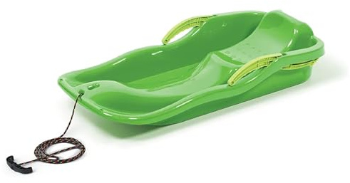 Prosperplast Schlitten Race | schneller Kunststoffschlitten für Schnee & Abfahrten | robust & frostbeständig | leicht & kompakt | strapazierfähig & langlebig | 87×40×18 cm