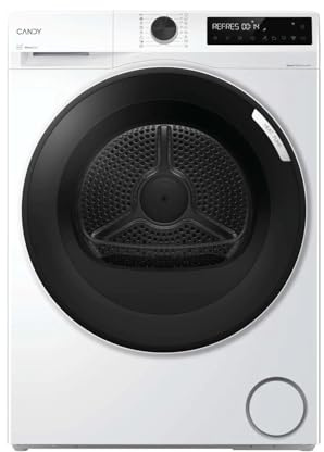Candy Asciugatrice Pompa di Calore 9 kg Bianco ProDry 500 [BR 9N3BX-S] | Programmi rapidi, motore inverter IA, WiFi, funzione antipiega, silenzioso, avvio diverso, tamburo XL, display spagnolo