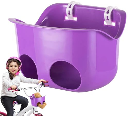 Dayysiuy Puppen Fahrradsitz Vorne Korb, Puppensitz Für Kinderfahrrad Mit Sicherheitsriemen Fahrrad Frontkorb Mit Gurten Für Platzierung Von Plüschtieren Puppe, Für Mädchenfahrrad, Dreirad, Laufrad