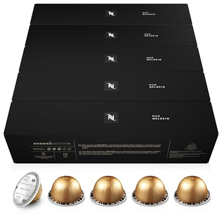 Nespresso Vertuo - Assortiment Melozio - 50 Capsules Café | Compatible avec machines Nespresso Vertuo - Café Arabica équilibré pour mug - Compatible système Vertuo