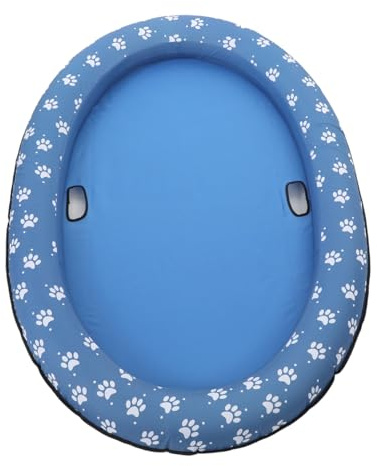 BESTOMZ 1pezzi Piscina Gonfiabile per Cani e Gatti Tappetino Nuoto Portatile Pieghevole per Esterno Interno con Colore Blu