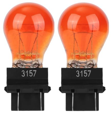 BTFO 2pcs 3157 Tail Light Bulbs, Automotive Halogen Bulbs (Amber)