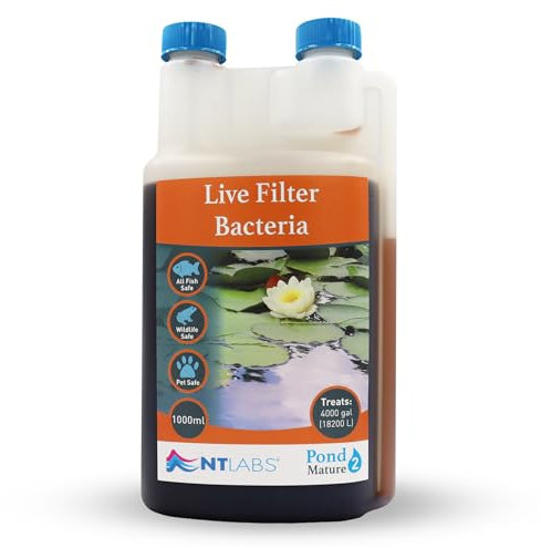 NT Labs Pond Mature, Pond Live Filter Bacteria, Breaks Down Toxic Fish Waste, Prevents Ammonia & Nitrite, Use After Adding New Fish or Cleaning Pond Filter (1000ml - Treats 18,200L)