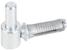 Alberts 307356 Kloben zum Einschrauben | mit metrischem Gewinde | galvanisch blau verzinkt | Dornmaß Ø14 mm | 65 x 33 mm
