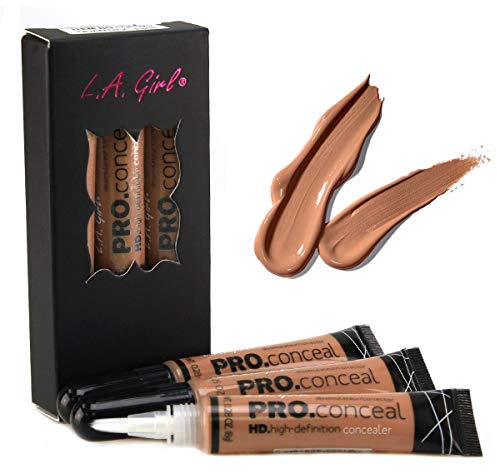 LA Girl HD Conceal High Definition Concealer (Chestnut)(pack of 3)