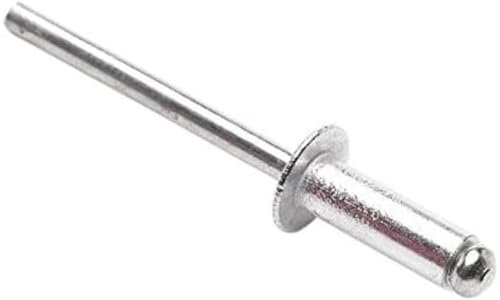 Merriway BH04092 (100 Pcs) Aluminium Alloy Pop Rivet, 4.8 mm x 10 mm - 3/16 Inch x 3/8 Inch - Pack of 100 Pieces